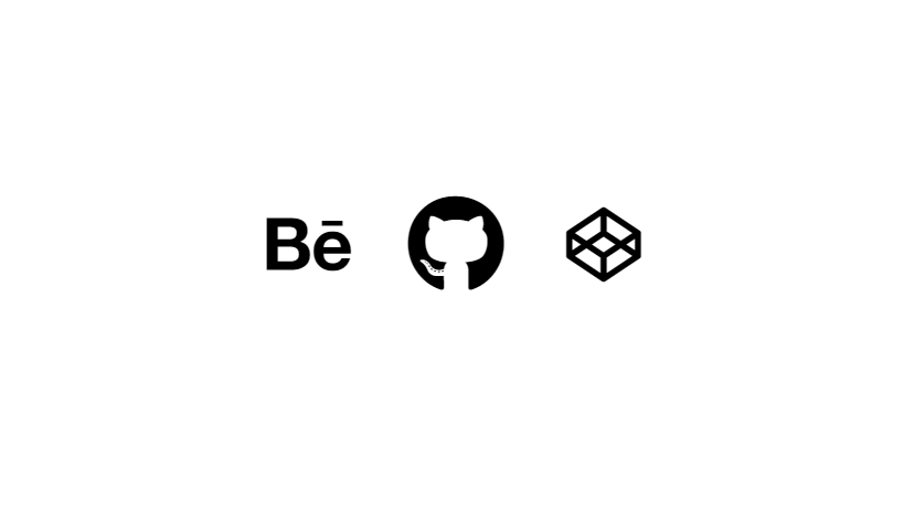 animated icons of social networks, changing color and size when hovering, on pure CSS